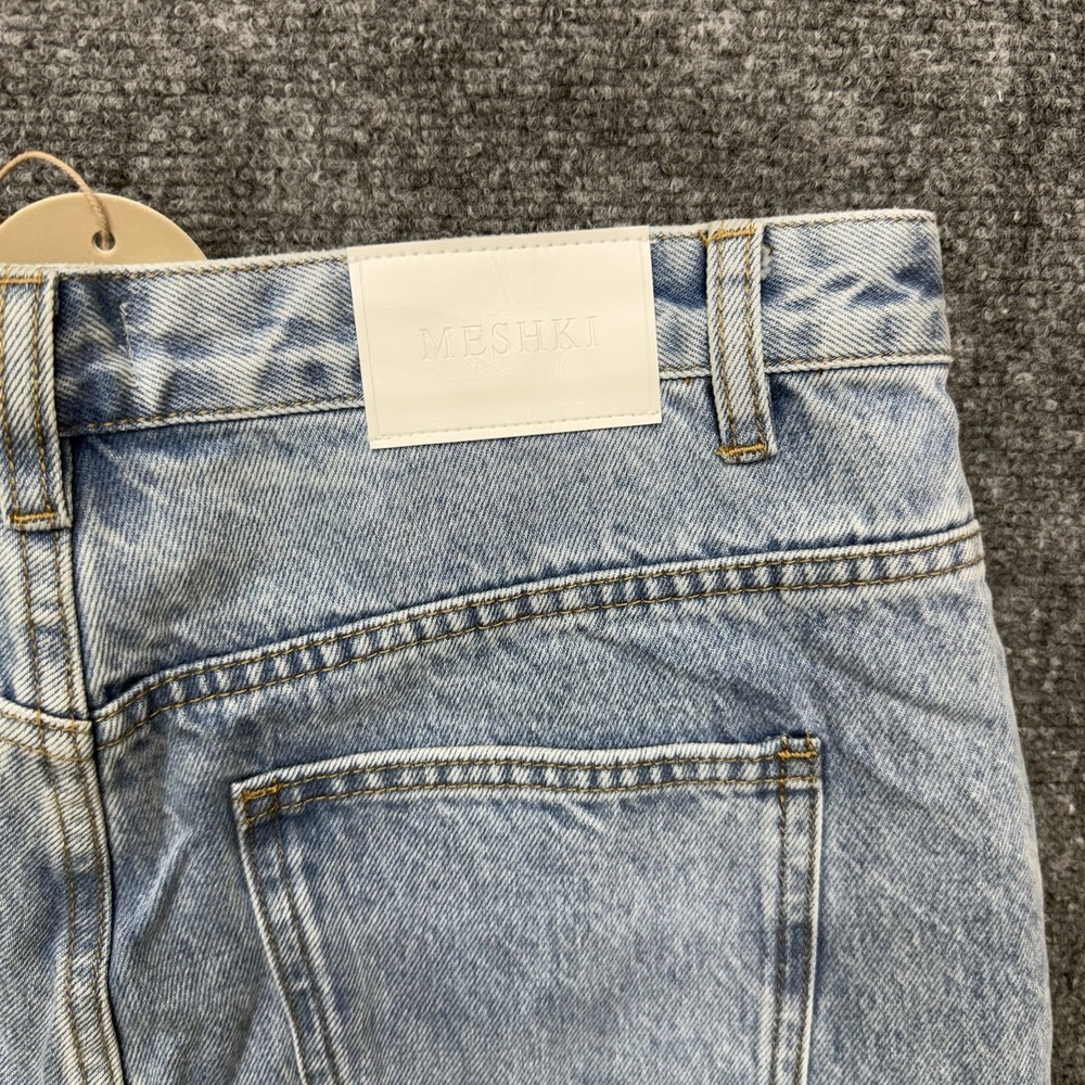 Meshki Jagger Relaxed Denim Cargo wide leg Jeans Women's size Small 30x31 - Picture 13 of 15